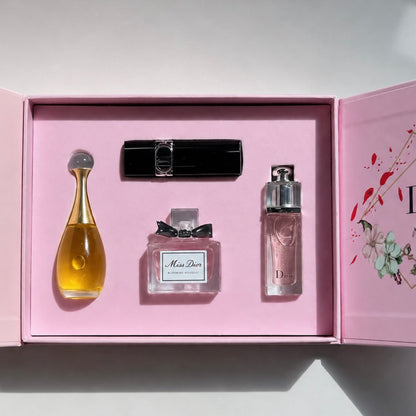 Christian Dior 4-Piece Women's Mini Fragrance and Makeup Gift Set