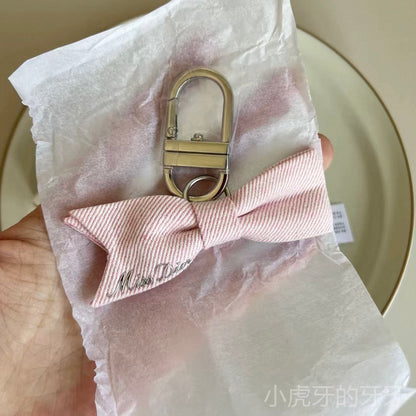 Dior Beauty Ribbon Keychain Pink