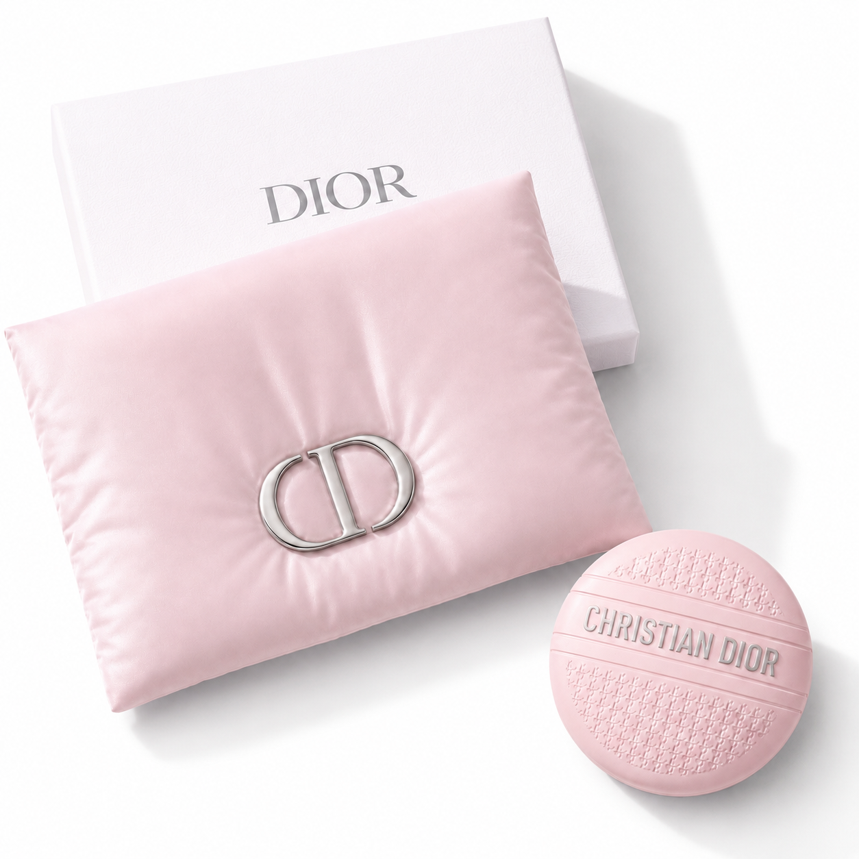 Miss Dior Melt-In Hand Cream and Puffy Pink Pouch with Gift Shopping bag.
