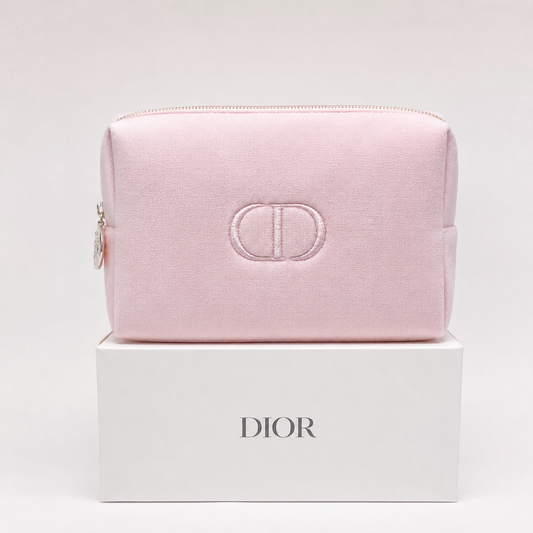 Dior Counter Gift Blooming Bouquet Pouch, Cotton Embroidered Logo