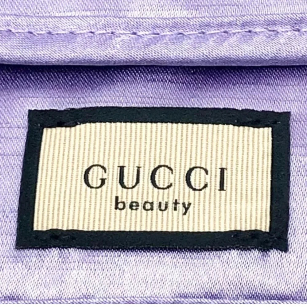 Gucci Beauty Counter Gift Lavender Satin Cosmetic Pouch
