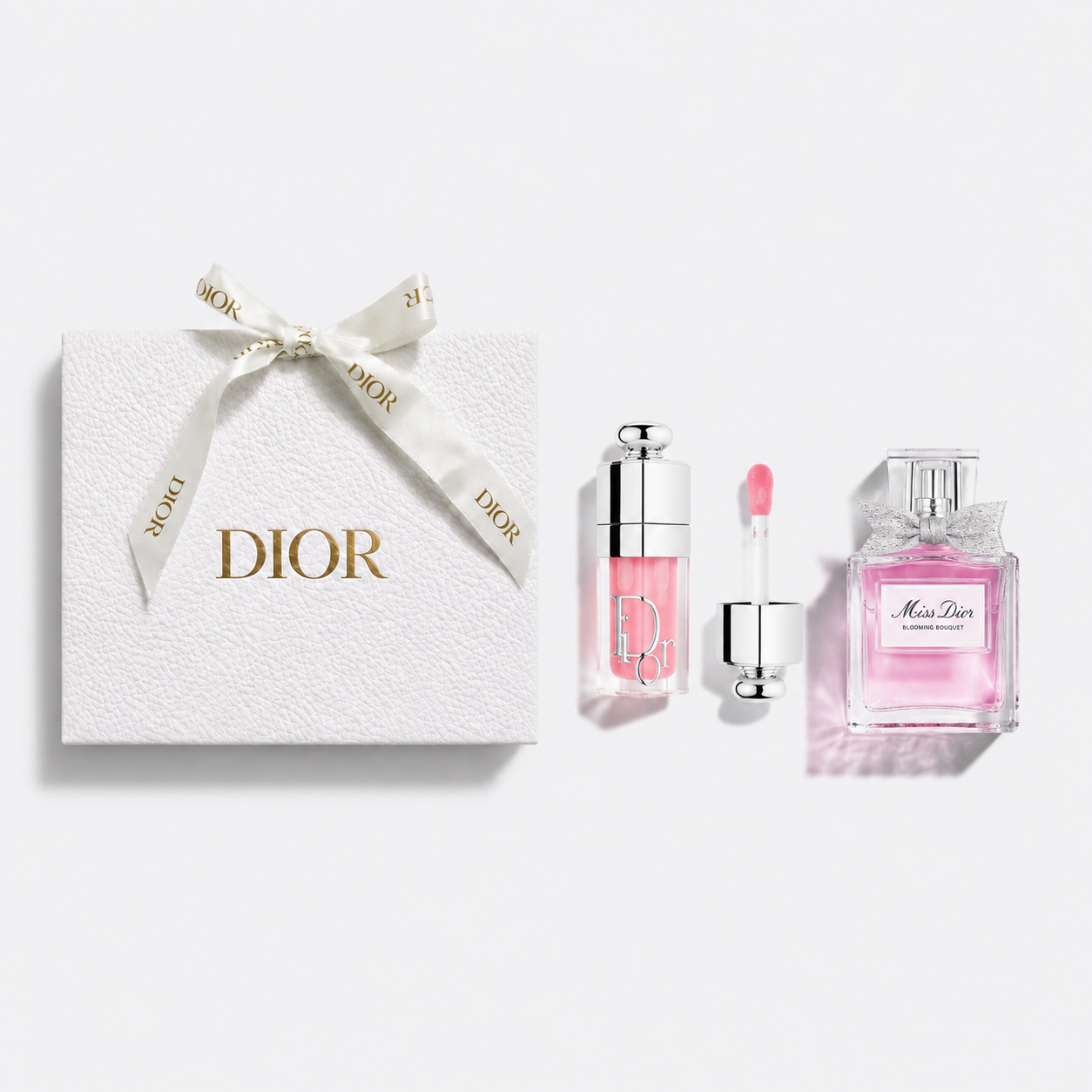 Dior Gift Set Mini Miss Dior Blooming Bouquet 5ml, and Lip Glow Oil Pink (001)