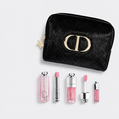 Dior Beauty Gift Set Small Velvet Cosmetic Bag with Duo 001 set