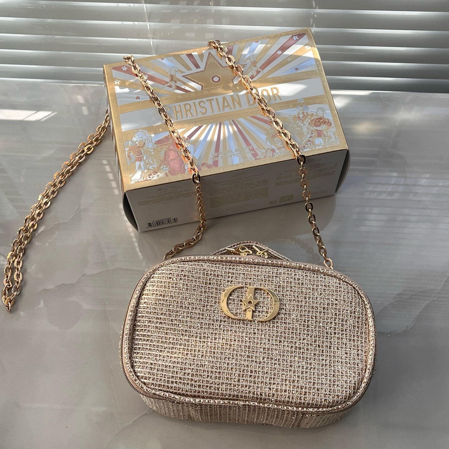 Dior Gold Mesh  Pouch with Chain – Limited Edition DYI