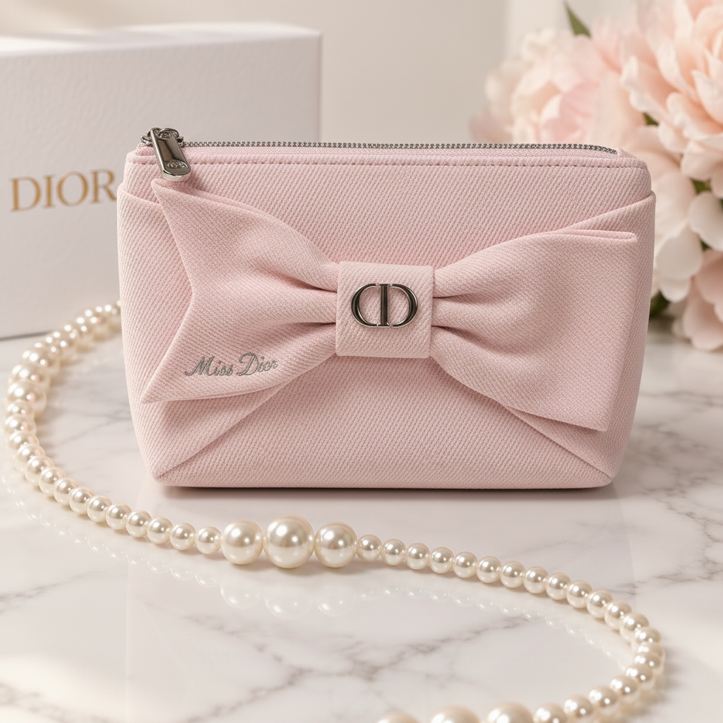 Dior Beauty  Pink Ribbon Pouch NEW 2026 Transformed to Crossbody Bag