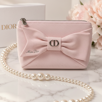 Dior Beauty  Pink Ribbon Pouch NEW 2026 Transformed to Crossbody Bag