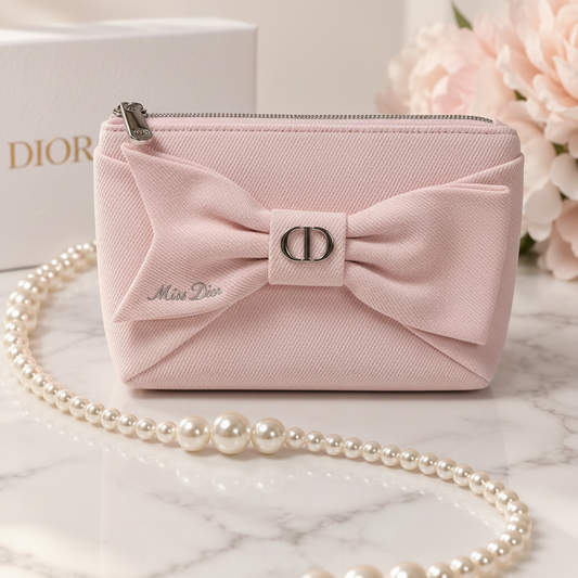 Dior Beauty  Pink Ribbon Pouch NEW 2026 Transformed to Crossbody Bag