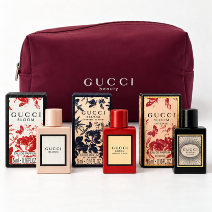 Gucci Beauty Pouch with 3 Bloom Flora MINI Parfume