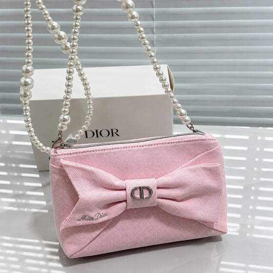 Dior Beauty  Pink Ribbon Pouch NEW 2026 Transformed to Crossbody Bag