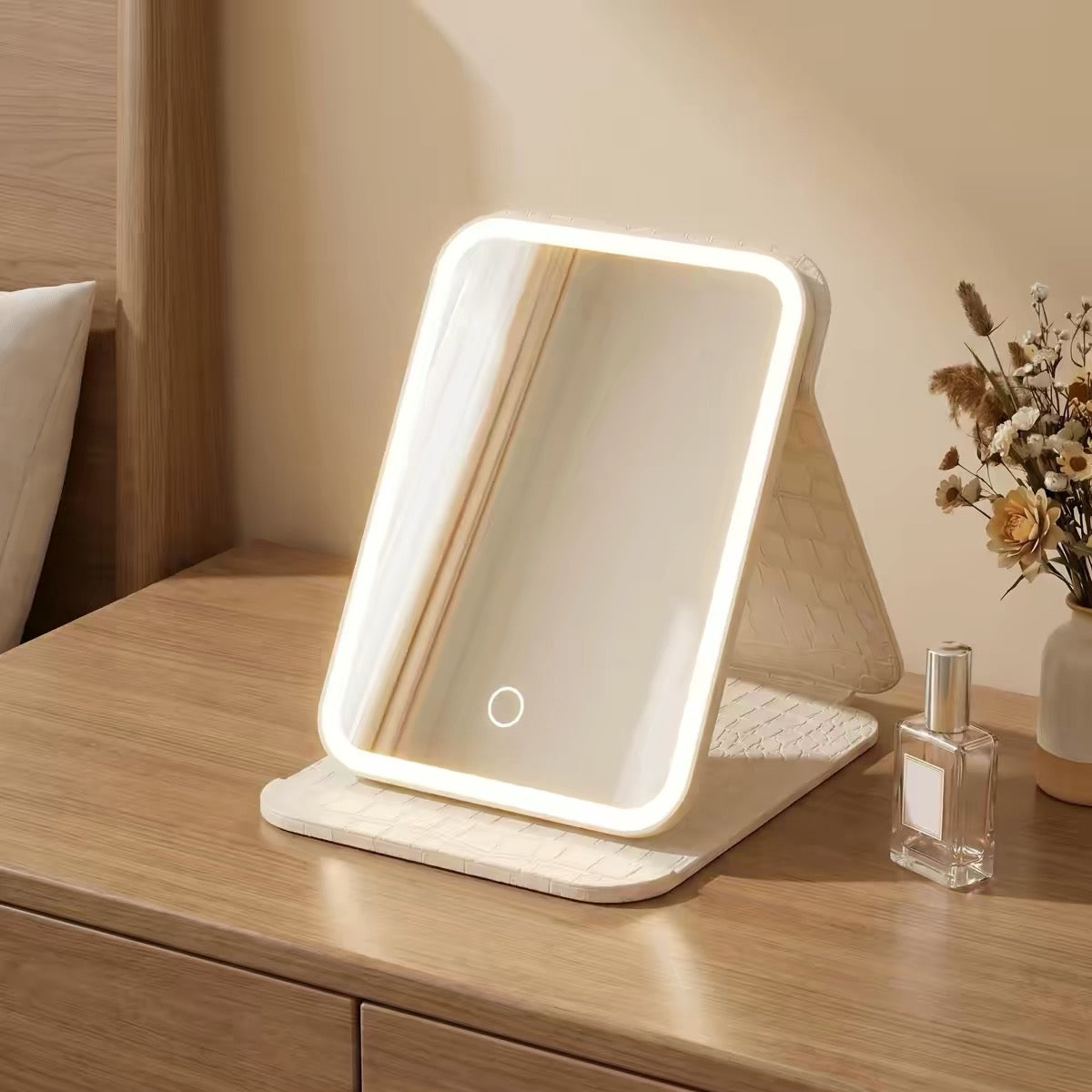 Trendy Led Mirror Three-Color Stepless Touch Dimming