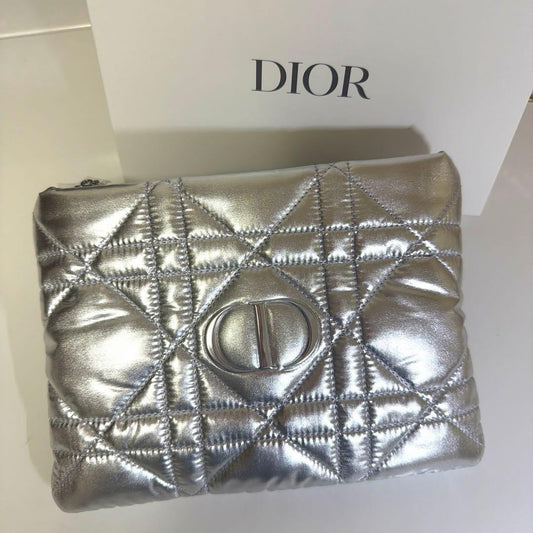 Dior Small Silver Pouch.