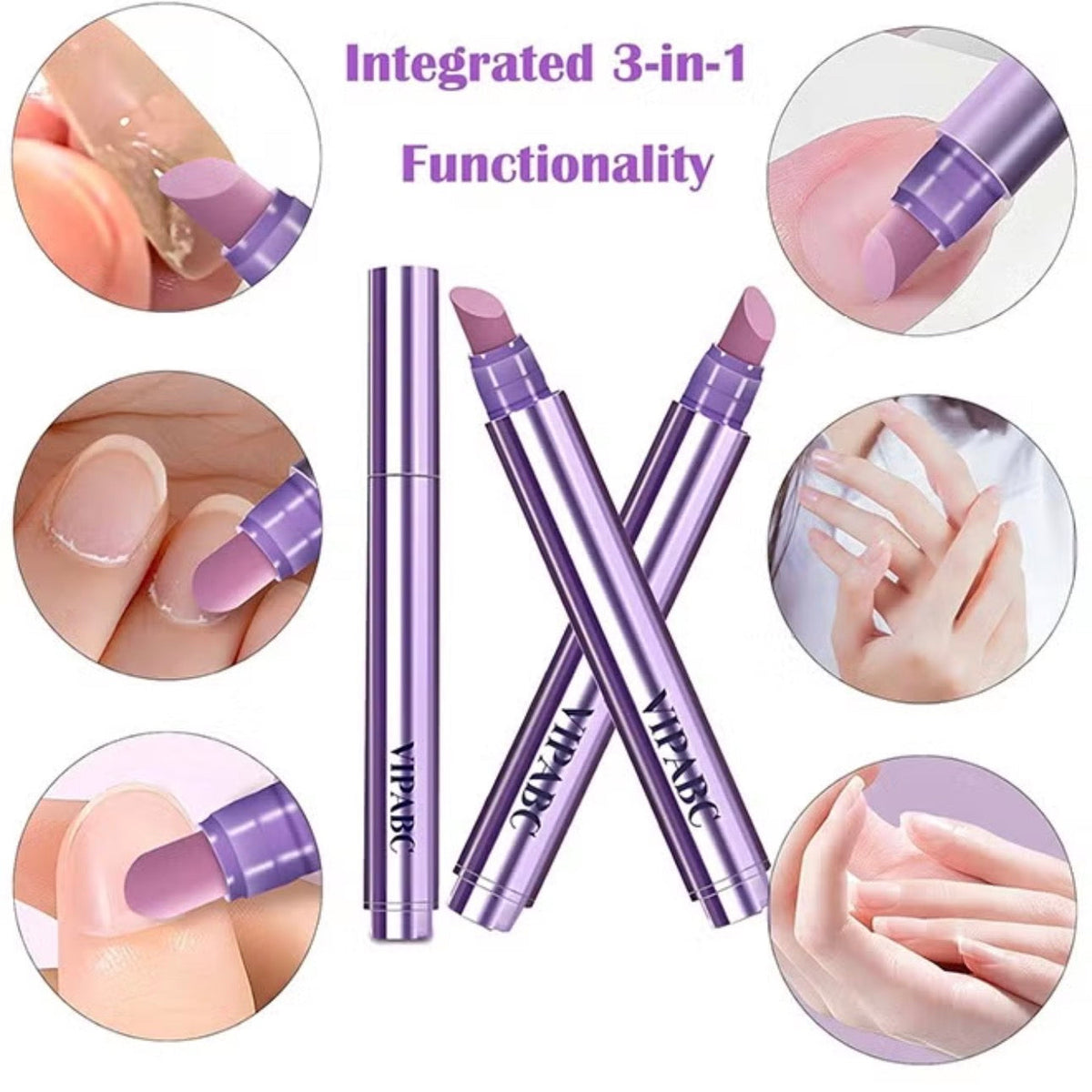 2 Packs Nail Care Upgrade 3-in-1 Nail Care Strengthen & Brighten Your Nails Effortlessly