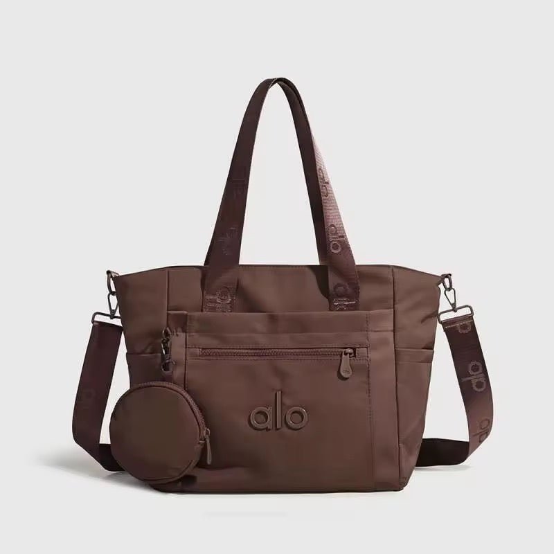 Alo Casual Outdoor Large Storage Nylon Handbag Brown - BusDeals