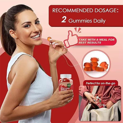 Apple Cider Vinegar Gummies 90 Pieces, Natural Vitamin Formula Ingredients - BusDeals