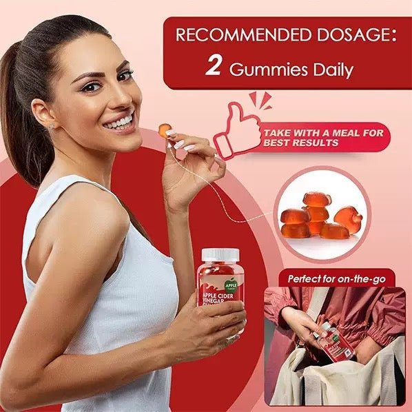 Apple Cider Vinegar Gummies 90 Pieces, Natural Vitamin Formula Ingredients - BusDeals