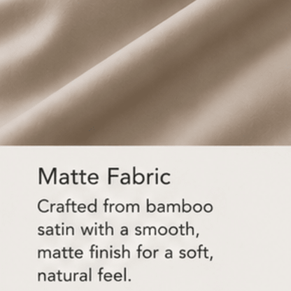 Bamboo Satin King Size 6 Pieces, quality Duvet Cover set, Matte Brown color. - BusDeals