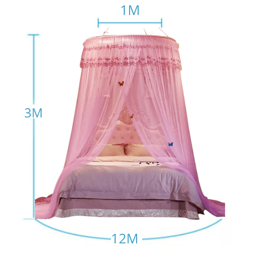 Bed canopy net - pink color. - BusDeals