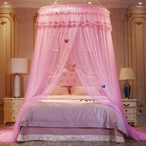 Bed canopy net - pink color. - BusDeals