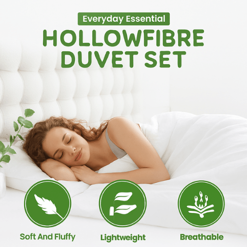 Bundle & Safe QUEEN SIZE Soft 1 Duvet (200*230cm) with 2 Pieces Pillow (50*75cm) in vacuum - packed. - BusDeals