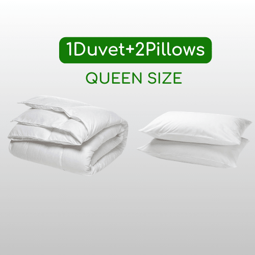 Bundle & Save QUEEN SIZE Soft 1 Duvet (200*230cm) with 2 Pieces Pillow (50*75cm) in vacuum - packed. - BusDeals