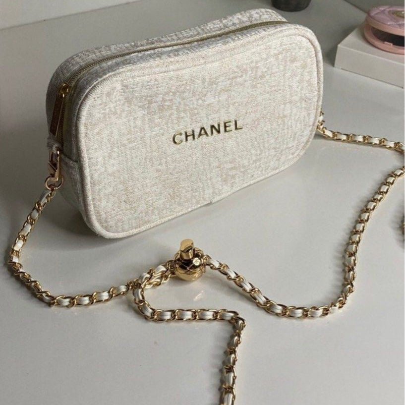Chanel Beauty Cosmetic Bag Transformed Luxury Canvas Crossbody Bag - BusDeals