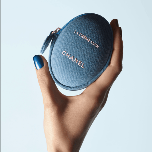 Chanel Beauty Denim Pouch Transformed to Bag with Style Chain - BusDeals