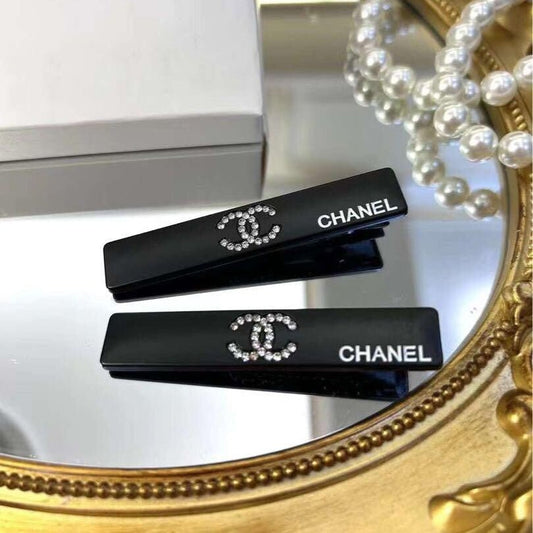 Chanel Beauty Hair Pin Hair accessory CC Counter Llimited Black 2 Set Novelty 6x1 cm - BusDeals