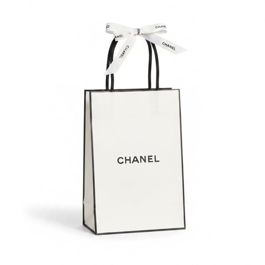 Chanel White Paper/Gift Bag - M Size 23*16cm with ribbon - BusDeals