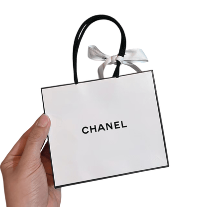 Chanel White Paper/Gift Bag - S Size 14*12cm with ribbon - BusDeals