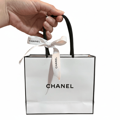 Chanel White Paper/Gift Bag - S Size 14*12cm with ribbon - BusDeals