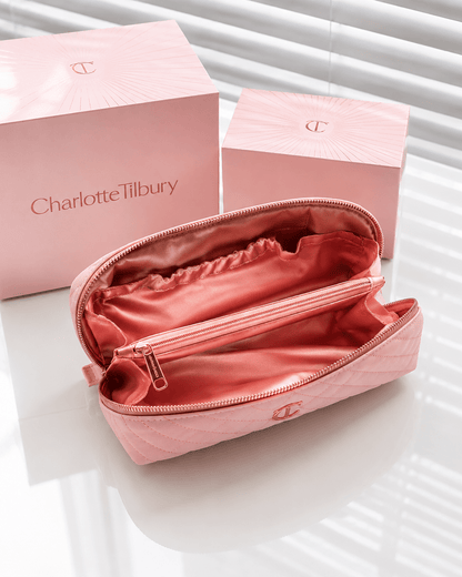 Charlotte Tilbury Velvet Small Organizer Bag Pink - BusDeals