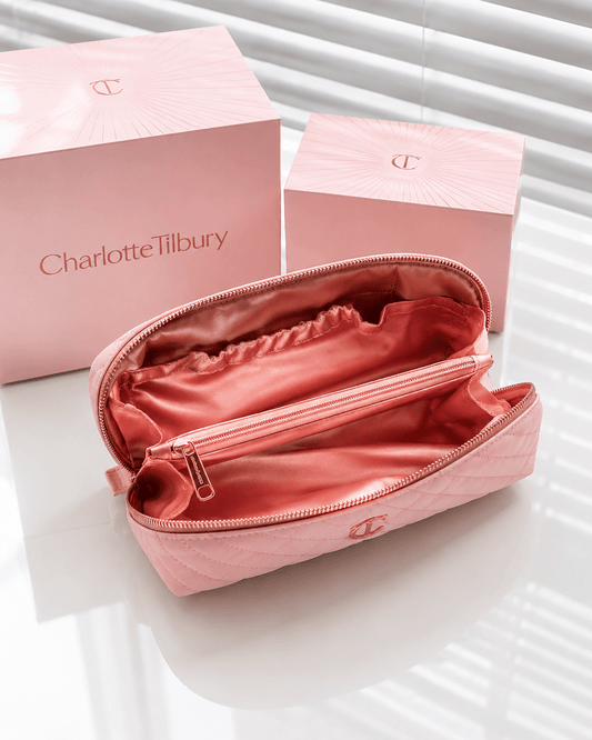 Charlotte Tilbury Velvet Small Organizer Bag Pink - BusDeals