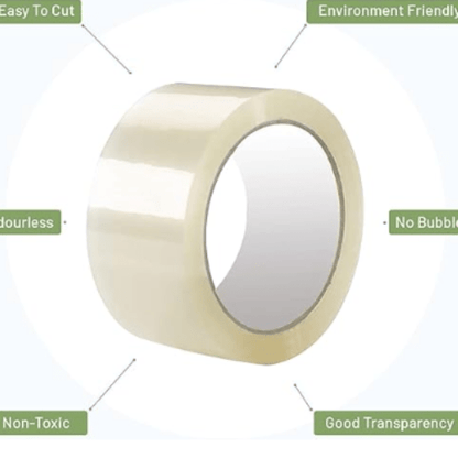 Clear Packing Tape - 2 Inches x 100 Yards, Office Supplies - BusDeals
