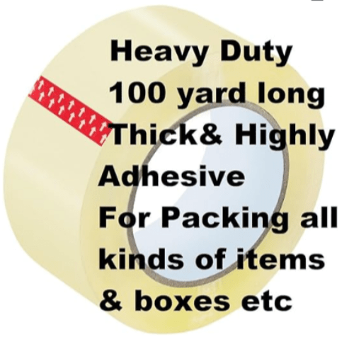Clear Packing Tape - 2 Inches x 100 Yards, Office Supplies - BusDeals
