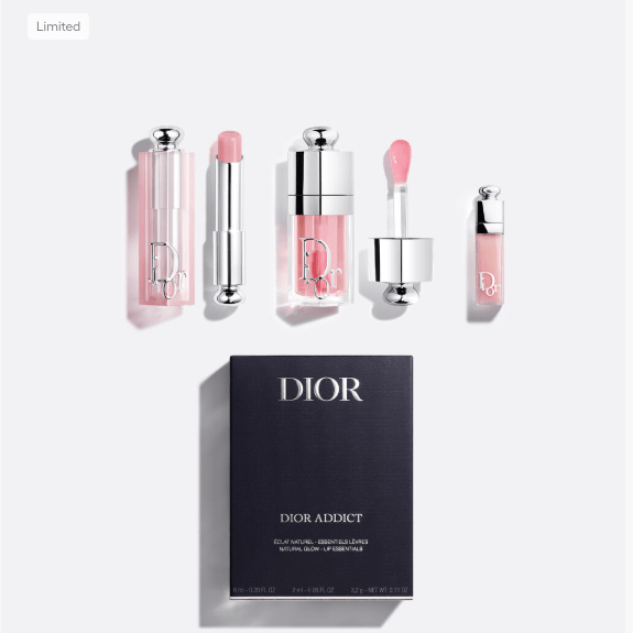 DIOR ADDICT DUO 3 - PIECE SET (001 Pink), Hydrating Lip Balm and Lip Oil - BusDeals
