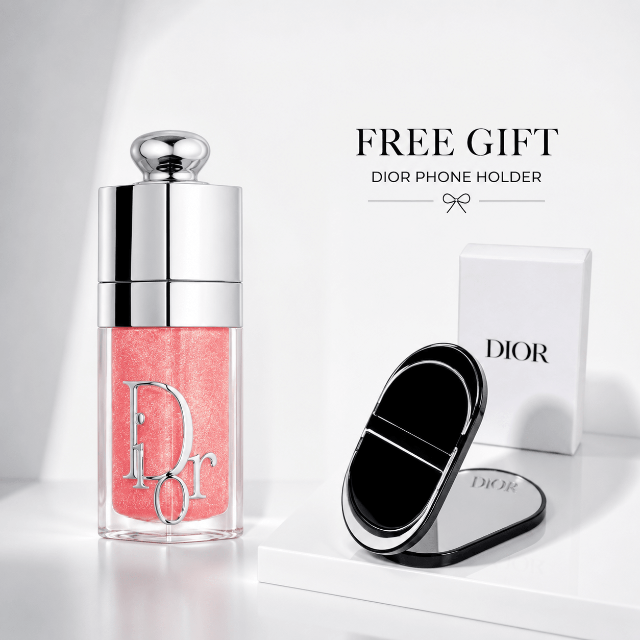 Dior Addict Lip Glow Oil Candy 077 Rosy Candy with gift mobile mirror - BusDeals