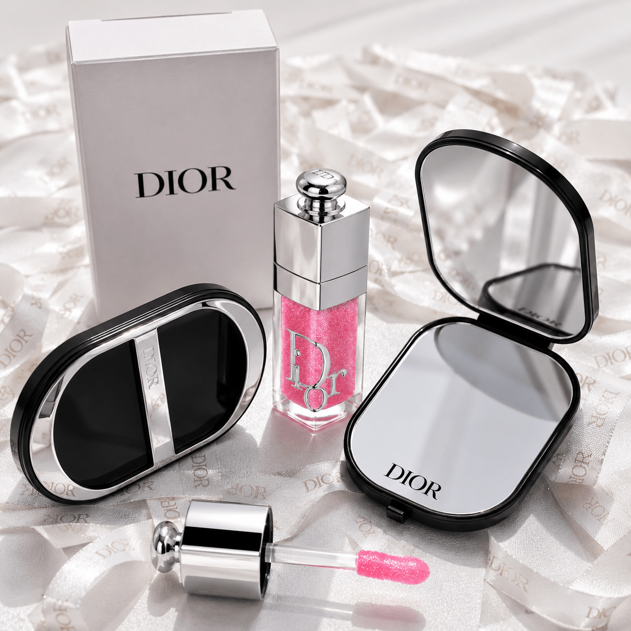 Dior Addict Lip Glow Oil Fizzy Pink 072 with gift mobile mirror - BusDeals