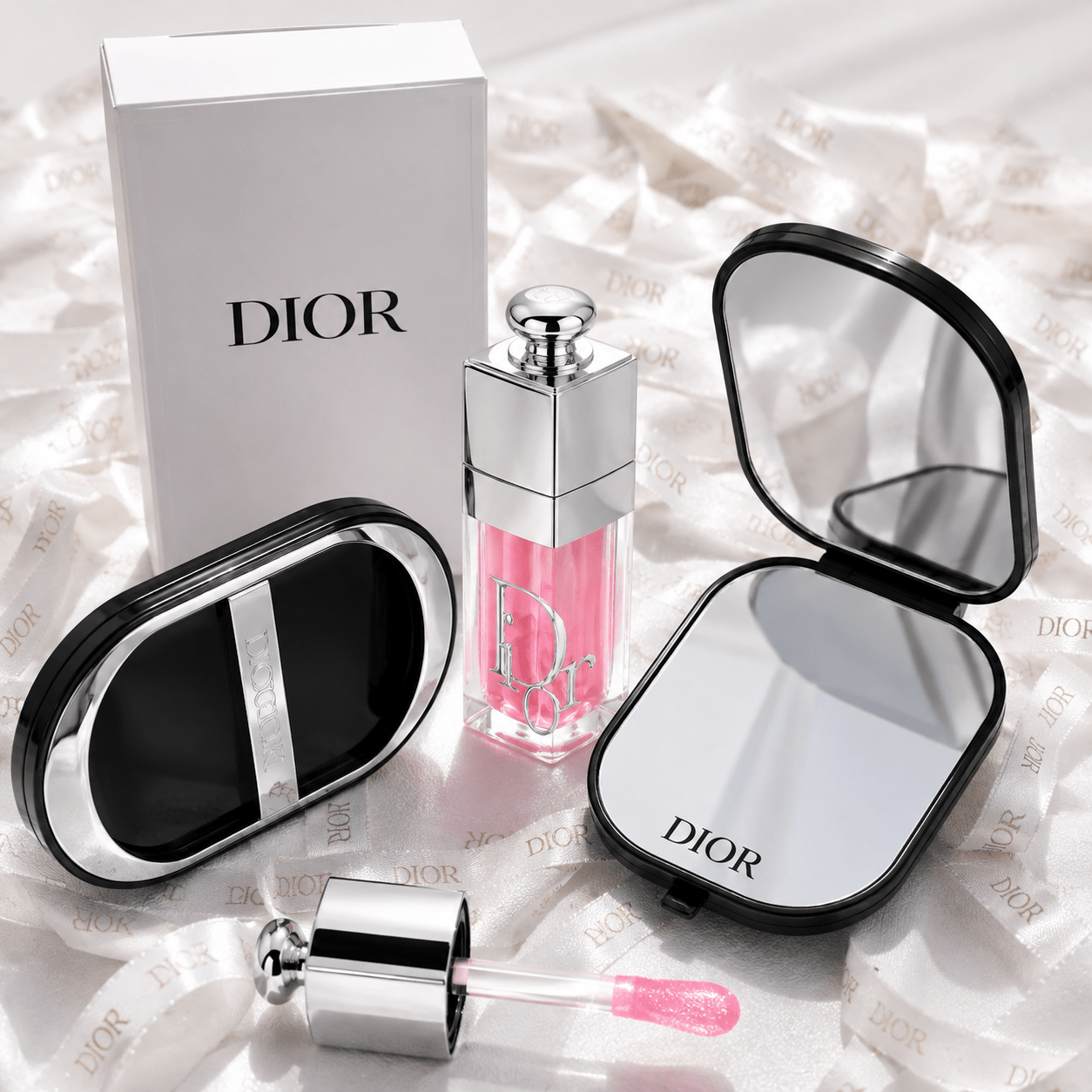 Dior Addict Lip Glow Oil Pink 001 with gift mobile mirror - BusDeals