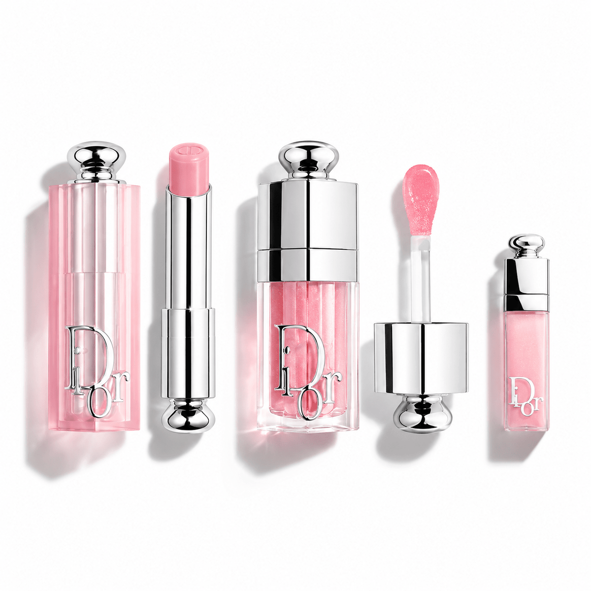 DIOR ADDICT MINI HOLIDAY TRAVEL DUO 3-PIECE SET (001 Pink), Hydrating Lip Balm and Lip Oil - BusDeals
