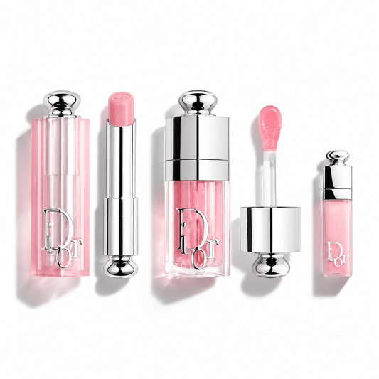 DIOR ADDICT MINI HOLIDAY TRAVEL DUO 3-PIECE SET (001 Pink), Hydrating Lip Balm and Lip Oil - BusDeals