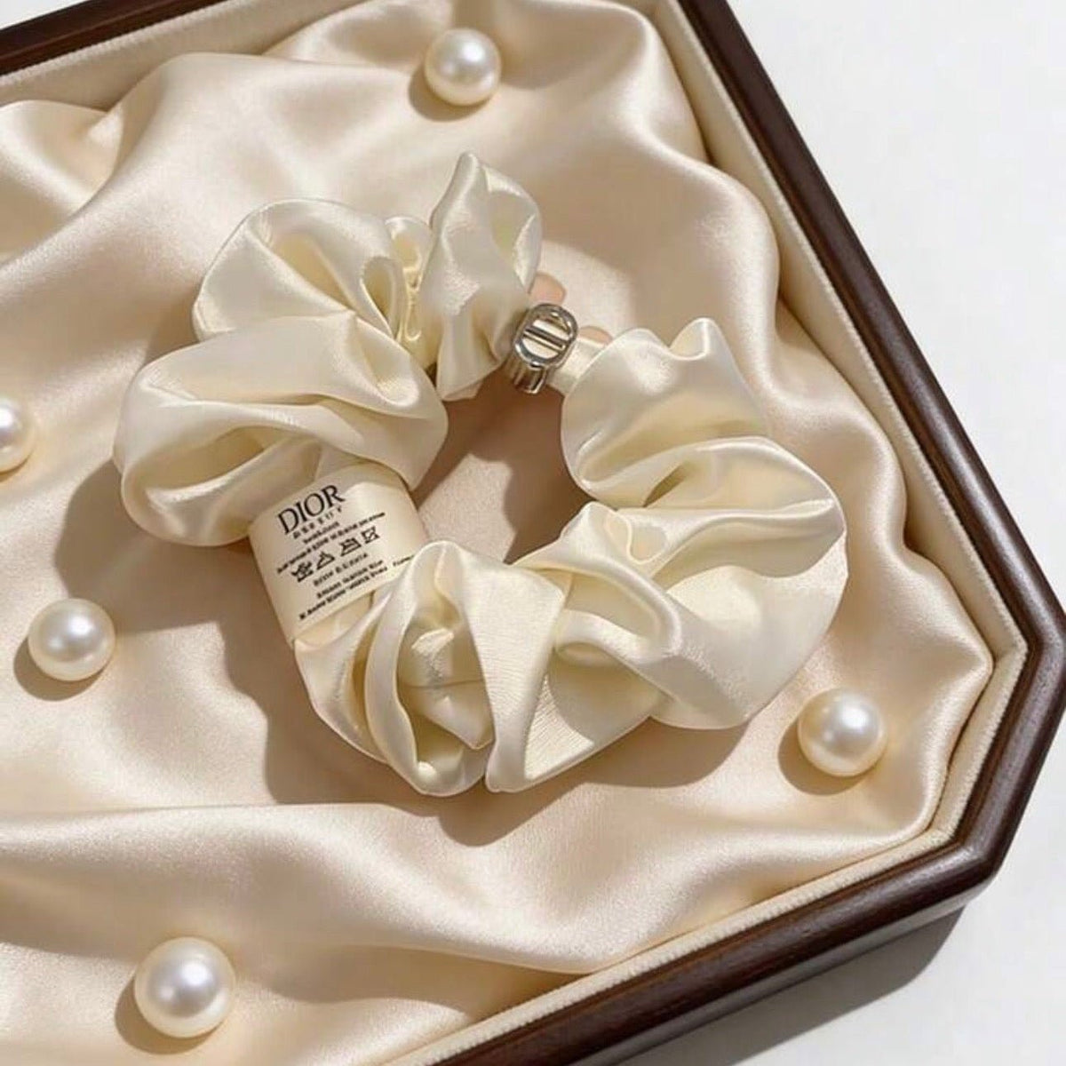 Dior Beauté VIP Satin Scrunchie - Boutique Exclusive Gift - BusDeals