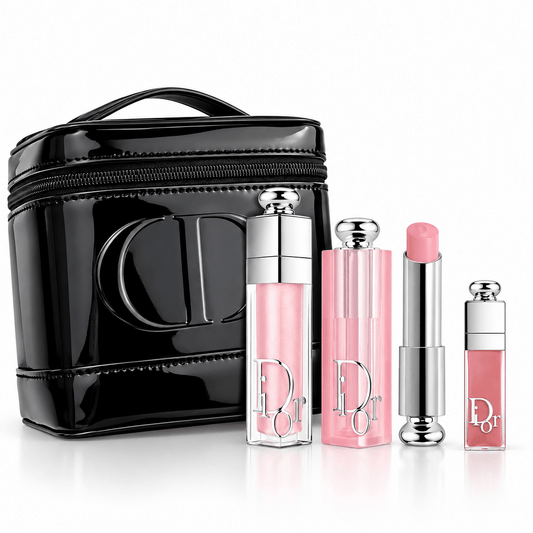 Dior Beauty Black Vanity Pouch with 3 Pieces (001 Pink) with Gift Shopping bag - BusDeals