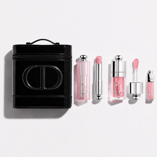 Dior Beauty Black Vanity Pouch with Duo Set (001 Pink) with Shopping Bag - BusDeals