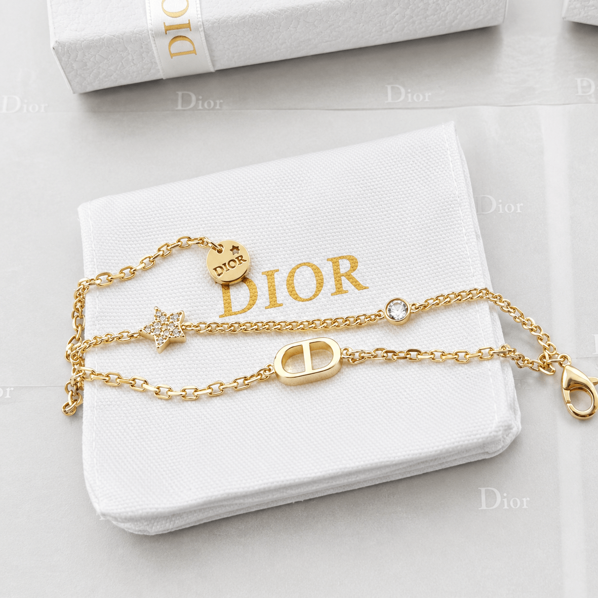 Dior Beauty CD logo Bracelet with Shopping Bag - BusDeals