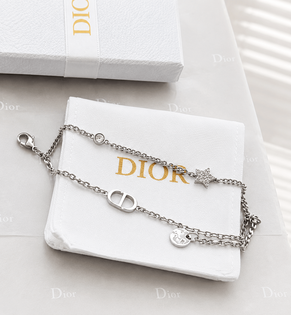 Dior Beauty CD logo Bracelet with Shopping bag - BusDeals