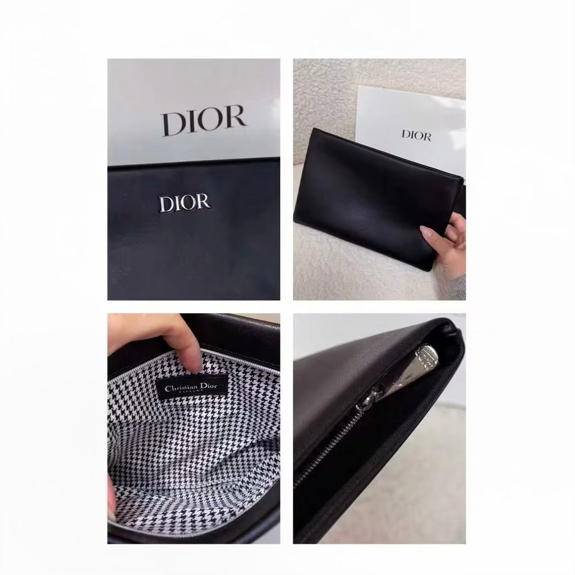 Dior Beauty Cosmetic Makeup Toiletry Black Pouch - BusDeals