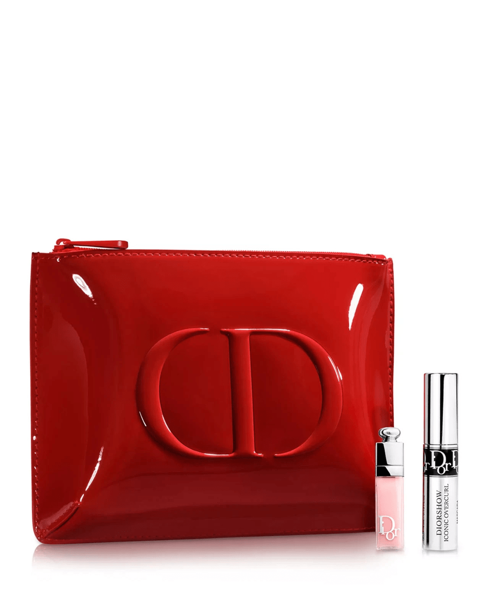 Dior Beauty Cosmetic Pouch with Mini Dior Addict 3ml & Mascara 4ml with Shopping Bag - BusDeals