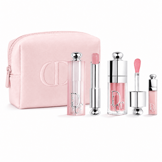 Dior Beauty Counter Gift Blooming Bouquet Pouch, Space Cotton with Duo Set (001 Pink) - BusDeals