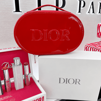 Dior Beauty Counter Gift Vanity Red Pouch Novelty Case - BusDeals