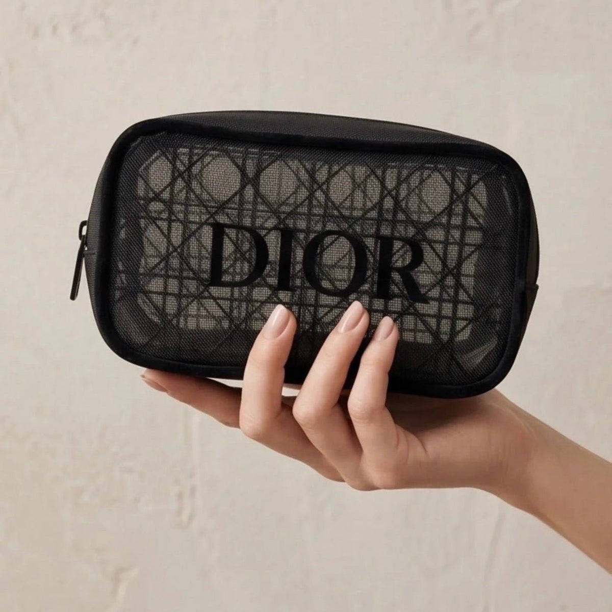 Dior Beauty Gift Set Mesh Cosmetic Pouch, Lip Glow Set (001 Pink) with Gift bag - BusDeals